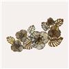 KeyHome Store Fregio Decorativo in Ferro Oro con Fiori e Foglie