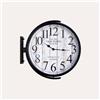 KeyHome Store Orologio Rotondo in Ferro Nero con Vetro