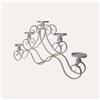 KeyHome Store Candelabro Decorativo in Ferro Grigio a 5 Fiamme