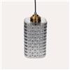 KeyHome Store Lampadario Moderno a Sospensione in Vetro Grigio Lucido
