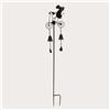 KeyHome Store Piantone con Cane con Campanelle e Cane in Ferro Marrone