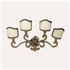 KeyHome Store Applique In Ottone A Quattro Luci