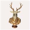 KeyHome Store Statua In Oro Testa Di Cervo