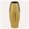 KeyHome Store Vaso In Metallo Dorato Con Volto Etnico