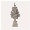 KeyHome Store Pigna con Piedistallo In Resina Grigia H. 43 cm
