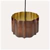 KeyHome Store Lampadario In Metallo Rame Ondulato
