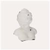 KeyHome Store Busto Donna in Ceramica Bianca Antichizzata H. 22 cm