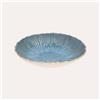 KeyHome Store Insalatiera in Ceramica color Turchese con Decoro Corallo