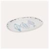KeyHome Store Vassoio Ovale in Ceramica con Decorazioni Marine