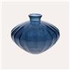 KeyHome Store Vaso Ovale in Vetro Riciclato Blu Cobalto