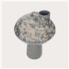 KeyHome Store Vaso Brocca Minimalista in Ceramica Grigio/Azzurro