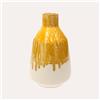 KeyHome Store Vaso Anfora Grande in Ceramica Giallo Ocra