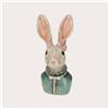 KeyHome Store Coniglio con Papillon Rosa in Resina Azzurra H. 49 cm