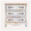 KeyHome Store Cassettiera 3 cassetti in Legno Bianco 88X38X93 cm