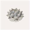 KeyHome Store Portacandele in Ceramica con Decori a Foglie
