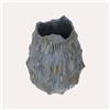 KeyHome Store Vaso Decorativo in Ceramica Blu Effetto Onde H. 32 cm