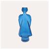 KeyHome Store Angelo in Vetro con Porta Candela Blu (10x8x24cm)