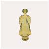 KeyHome Store Angelo in Vetro con Porta Candela Giallo (10x8x24cm)