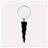 KeyHome Store Lente d'ingrandimento con manico in corno nero, 25 x 10 cm
