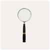 KeyHome Store Lente d'ingrandimento con manico nero e fregio oro, 25 x 10 cm