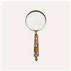 KeyHome Store Lente d'ingrandimento con manico in legno e fregio, 25 x 10 cm