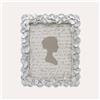 KeyHome Store Portafoto Grande Cornice con Motivo Papiri in Argento (27,5x32 cm)