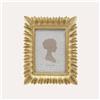 KeyHome Store Portafoto Grande Cornice con Motivo Foglie Oro (26x20 cm)