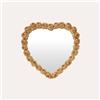 KeyHome Store Specchio a Cuore in Finitura Oro (23x24 cm)