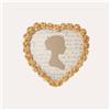 KeyHome Store Portafoto Cornice a Forma di Cuore in Finitura Oro (23x24cm)