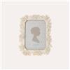 KeyHome Store Portafoto Cornice con Motivo Rose Bianche e Oro (16x22cm)