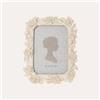 KeyHome Store Portafoto con Motivo Rose Bianche e Oro (19x24cm)