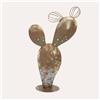 KeyHome Store Cactus Medio in Ferro Corten Marrone Ruggine (60x34x12 cm)