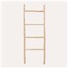 KeyHome Store Scaletta Decorativa in Legno Naturale H 150 x 45 cm