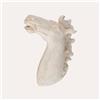 KeyHome Store Scultura Testa di Cavallo in Resina Bianco 53x40x15 cm
