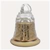 KeyHome Store Candela Campana Gold in Vetro H25x18 con Scatola