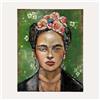 KeyHome Store Quadro Decorativo in Metallo Donna con Fiori 80x100x8 cm