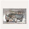 KeyHome Store Quadro Decorativo in Metallo Macchina 120x80x8 cm