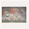 KeyHome Store Quadro in Metallo Mongolfiere 120x80x8 cm