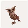KeyHome Store Gufo Decorativo in Ferro Effetto Ruggine H.30 cm