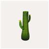 KeyHome Store Cactus Decorativo in Vetro con Interno Giallo Altezza cm 37