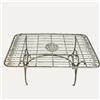 KeyHome Store Tavolino da Fumo Antik in Ferro Verde (H 56 x L 106 x P 60 cm)