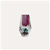 KeyHome Store Vaso Diamante in Vetro sfondo Fucsia Altezza cm 19