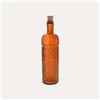 KeyHome Store Bottiglia in Vetro ambra con tappo H.25x6,5 cm