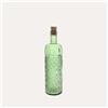 KeyHome Store Bottiglia in Vetro verde con tappo H.25x6,5 cm