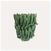 KeyHome Store Vaso Peperoncini in Ceramica Verde Lucido H.31 D.28 cm