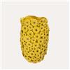 KeyHome Store Vaso in ceramica con margherite gialle grigio H 45x30