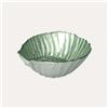 KeyHome Store Set 4 Bowl Conchiglia in Vetro Verde Ø14 cm