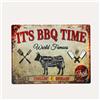 KeyHome Store Tabella in Latta "BBQ Time" 40x30 cm