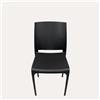 KeyHome Store Sedia Basic in Polipropilene Nero Opaco 42x42x80cm
