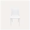 KeyHome Store Sedia Basic in Polipropilene Bianco Opaco 42x42x80cm